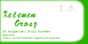 kelemen orosz business card